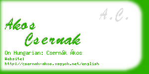 akos csernak business card