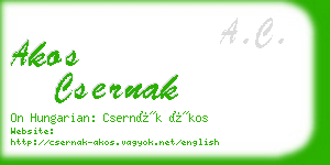 akos csernak business card